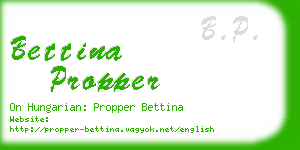 bettina propper business card